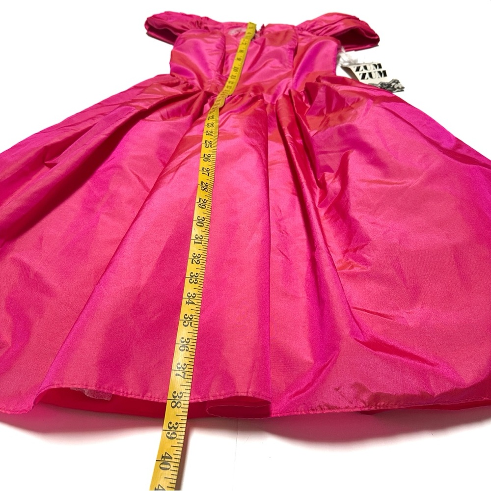 Deadstock Vintage 1980s Prom Dress Barbie Pink Colorshift Off-Shoulder Gown NWT - Picture 9 of 14